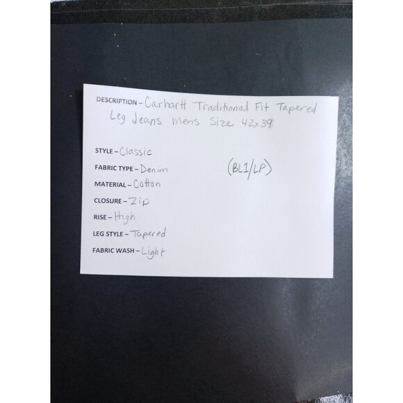 Carhartt Traditional Fit Tapered Leg Jeans Men's Size 42x39 - Picture 8 of 8